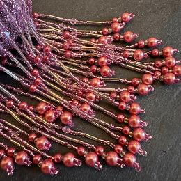 Beaded bauble Christmas tree ornament.