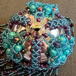 Beaded bauble ornament.