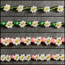 Daisy chains made with beads 