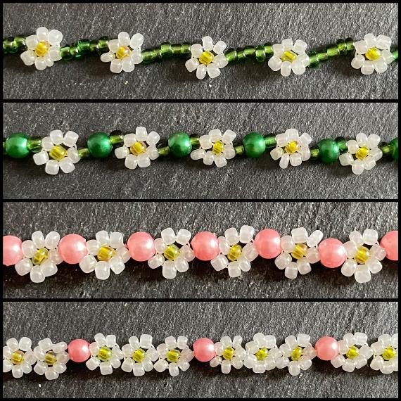 Beaded daisy chains 13 to 16