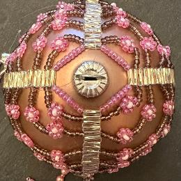 Beaded bauble ornament.