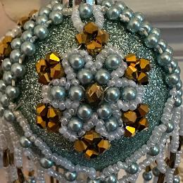 Beaded bauble ornament.