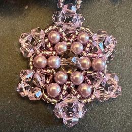 Beaded bauble Christmas tree ornament.